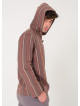 Shepherd Button Detailed Hooded Brown Striped Men's Shirt